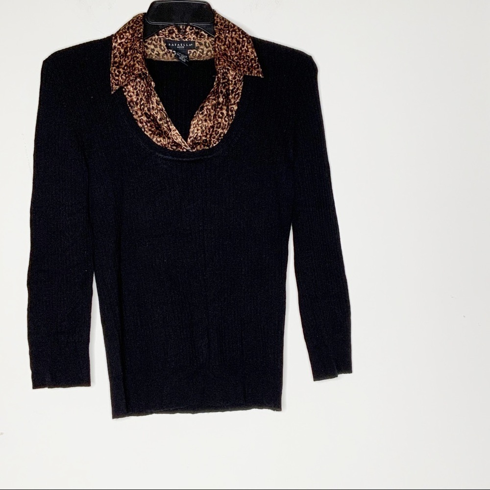 RAFAELLA PETITE. Silk Blend Sweater Blouse. Size S